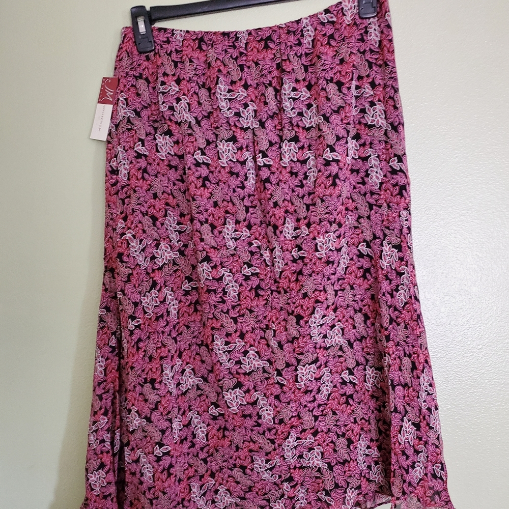 Black and Dark Pink Skirt